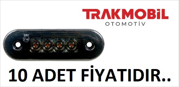 PARMAK LAMBA 4 LEDLİ FÜME CAM (10 ADET) Sarı