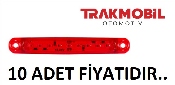 PARMAK LAMBA 9 LEDLİ (10 ADET) Kırmızı