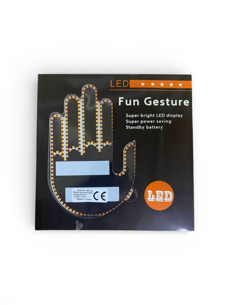 PARMAK LED EL İŞARETİ TURUNCU KUMANDALI