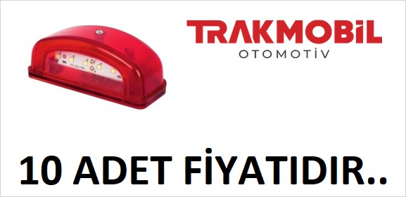 PLAKA LAMBA 6 LEDLİ (10 ADET) Kırmızı