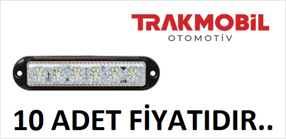 PRO LED ÇAKAR LAMBA 4 FONKSİYONLU SİYAH ÇERÇEVE (10 ADET) Beyaz