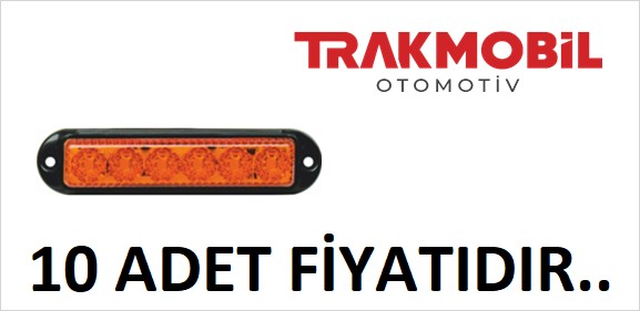 PRO LED ÇAKAR LAMBA 4 FONKSİYONLU SİYAH ÇERÇEVE (10 ADET) Sarı