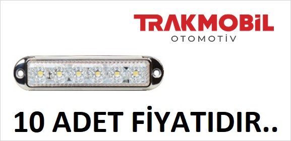 PRO LED ÇAKAR LAMBA 4 FONKSİYONLU KROM ÇERÇEVE (10 ADET) Beyaz