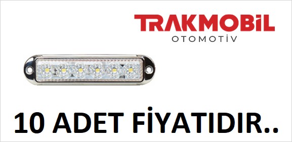PRO LED DEKOR LAMBA 6 LEDLİ KROM ÇERÇEVELİ (10 ADET) Beyaz