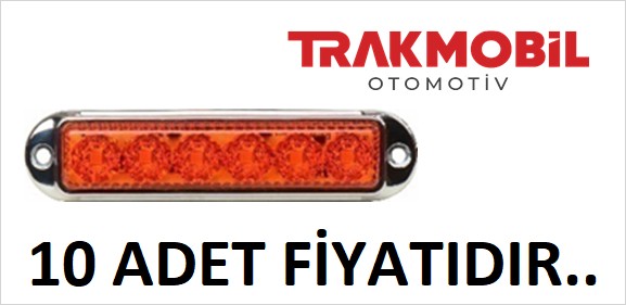 PRO LED DEKOR LAMBA 6 LEDLİ KROM ÇERÇEVELİ (10 ADET) Sarı