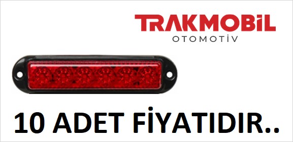 PRO LED DEKOR LAMBA 6 LEDLİ SİYAH ÇERÇEVELİ (10 ADET) Kırmızı