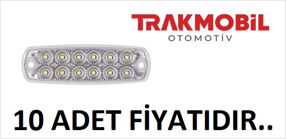 PRO SIDE MARKER LAMBA 12 LEDLİ (10 ADET) Beyaz