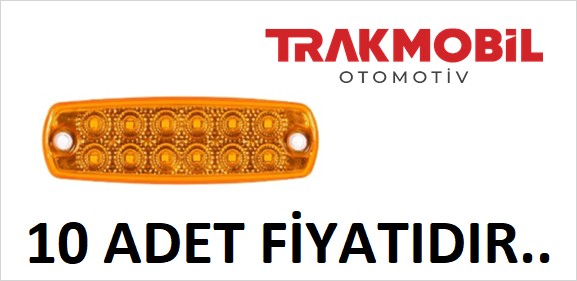 PRO SIDE MARKER LAMBA 12 LEDLİ (10 ADET) Sarı