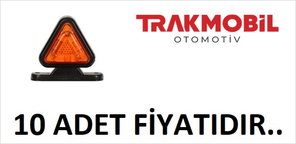 ÜÇGEN TAKOZ LAMBA 18 LEDLİ 6,5CM (10 ADET) Sarı - Kırmızı