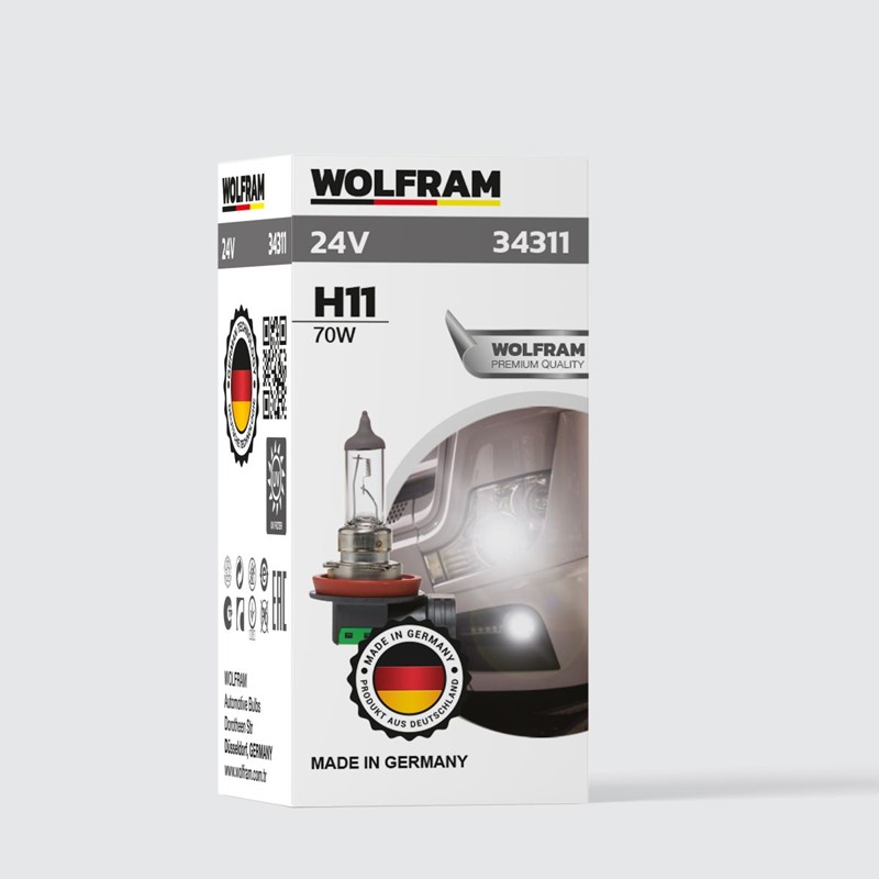 WOLFRAM 24 VOLT 70 W H11 STANDART IŞIK (LONG LIFE)