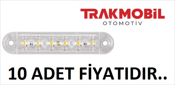 Y.M. 6 LEDLİ PARMAK LAMBA (10 ADET) Beyaz