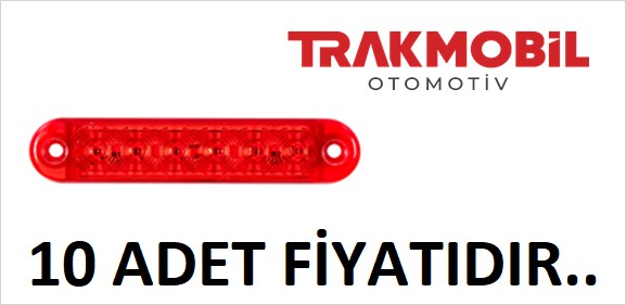 Y.M. 6 LEDLİ PARMAK LAMBA (10 ADET) Kırmızı