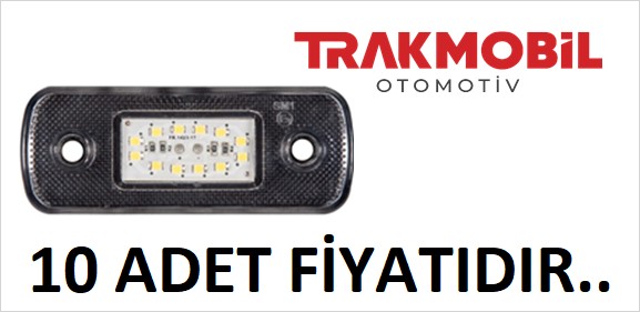 YAN İŞARET LAMBA 12 LEDLİ  (10 ADET) Beyaz