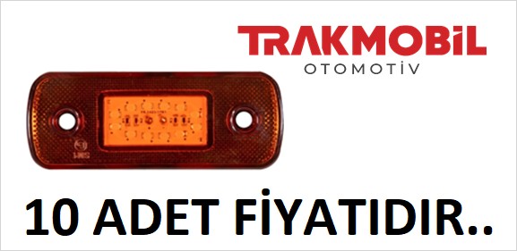 YAN İŞARET LAMBA 12 LEDLİ  (10 ADET) Sarı