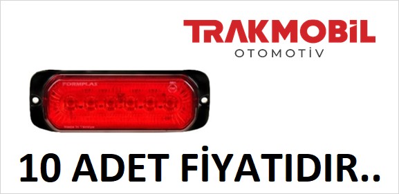 YAN İŞARET LAMBA 24 LEDLİ 2 FONKSİYONLU (10 ADET) Kırmızı