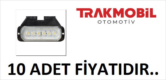 YAN İŞARET LAMBA 24 LEDLİ 2 FONK. BRAKETLİ (10 ADET) Beyaz