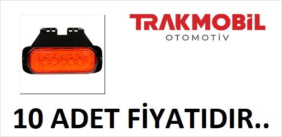 YAN İŞARET LAMBA 24 LEDLİ 2 FONK. BRAKETLİ (10 ADET) Sarı