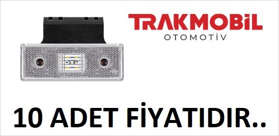 YAN İŞARET LAMBA 4 LEDLİ BRAKETLİ (SIDE MARKER) (10 ADET) Beyaz