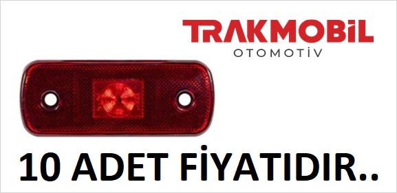 YAN İŞARET LAMBA 6 LEDLİ (10 ADET) Kırmızı