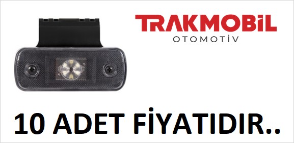 YAN İŞARET LAMBA 6 LEDLİ BRAKETLİ (10 ADET) Beyaz