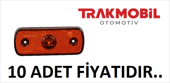 YAN İŞARET LAMBA TEK LEDLİ (10 ADET) Sarı