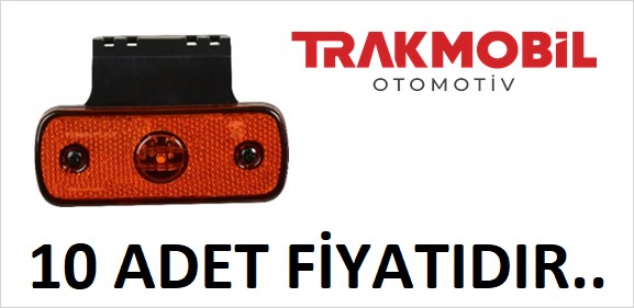 YAN İŞARET LAMBA TEK LEDLİ BRAKETLİ (10 ADET) Sarı
