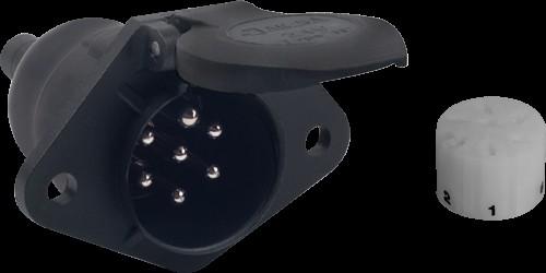 AKSA 7'Lİ PLASTİK TIR RÖMORK PRİZİ DİŞİ N TİPİ