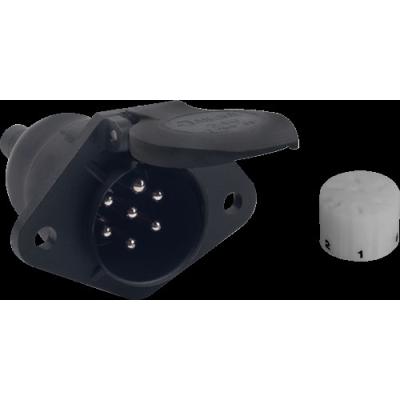 AKSA 7'Lİ PLASTİK TIR RÖMORK PRİZİ DİŞİ N TİPİ