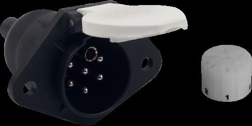 AKSA 7'Lİ PLASTİK TIR RÖMORK PRİZİ DİŞİ S TİPİ