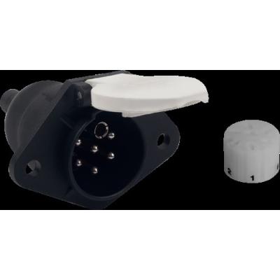 AKSA 7'Lİ PLASTİK TIR RÖMORK PRİZİ DİŞİ S TİPİ