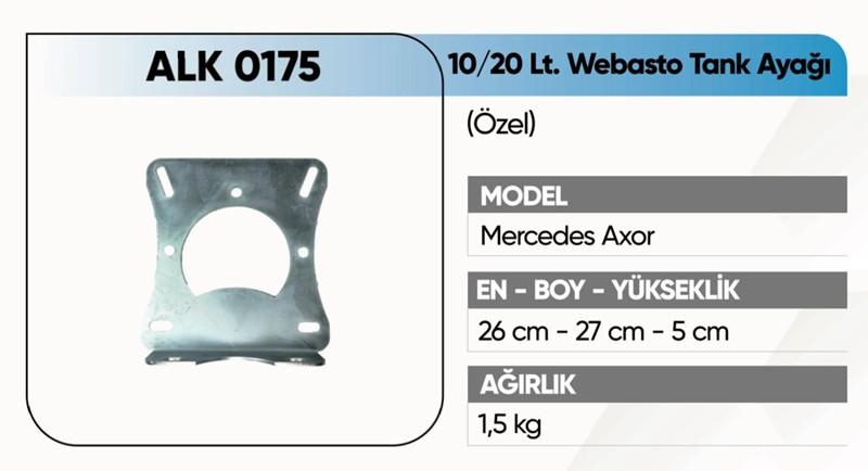 ALKOTEK AXOR WEBASTO TANK AYAĞI 10/20 LT. ÖZEL