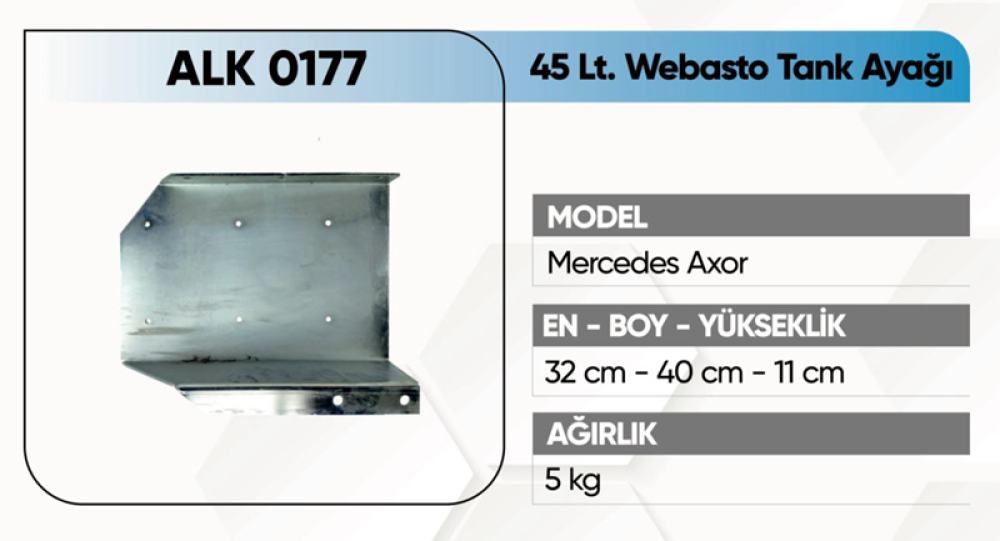 ALKOTEK AXOR WEBASTO TANK AYAĞI 45 LT.