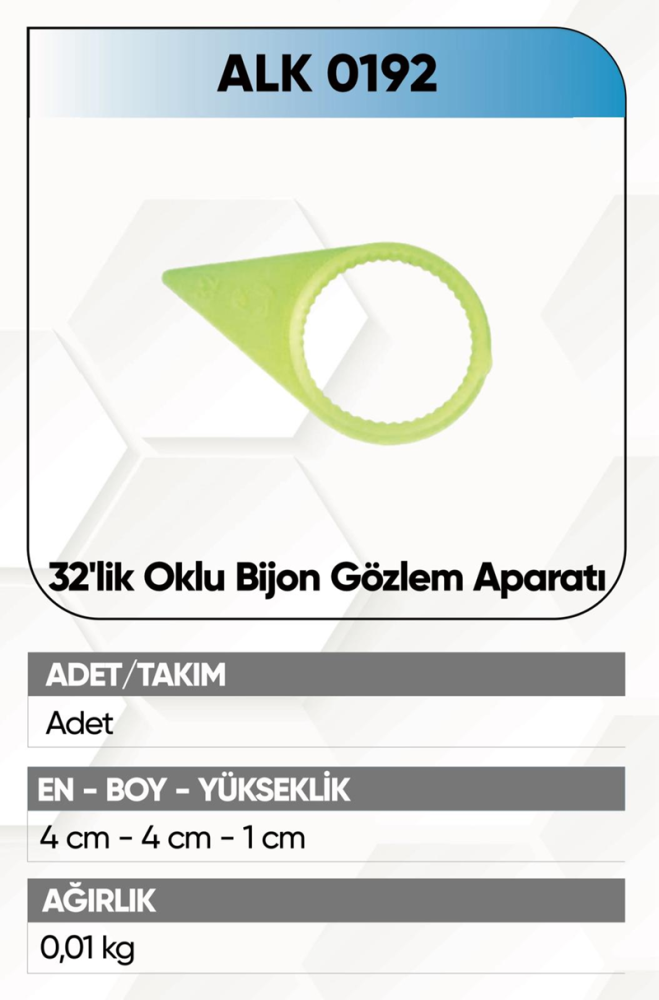 ALKOTEK BİJON GÖZLEM APARATI OKLU 10 ADET