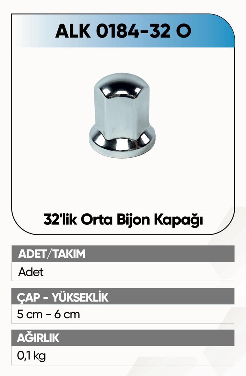 ALKOTEK BİJON KAPAĞI NİKELAJ 32'ORTA