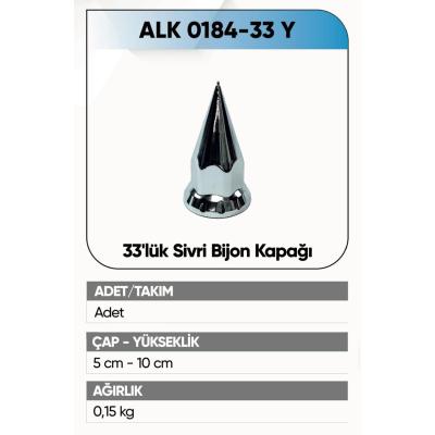 ALKOTEK BİJON KAPAĞI NİKELAJ 33 SİVRİ MODEL