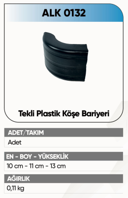 ALKOTEK DORSE  BARİYER KÖŞE PLASTİK TEKLİ 4 ADET