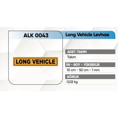 ALKOTEK DORSE REFLEKTİF LONG VEHİCLE YAZISI YAPIŞ