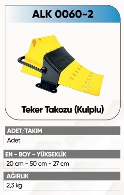 ALKOTEK DORSE TEKER TAKOZU KULPLU  SARI B KALİTE