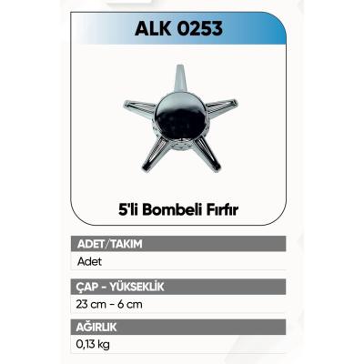 ALKOTEK JANT KAPAĞI FIRFIRI 5 Lİ BOMBELİ