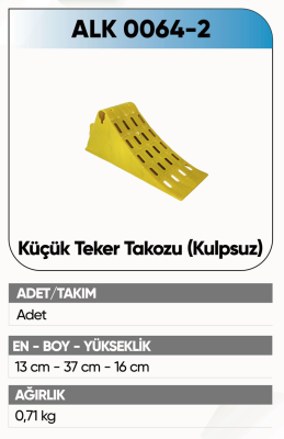 ALKOTEK KÜÇÜK TEKER TAKOZU SARI KULPSUZ B.KALİTE