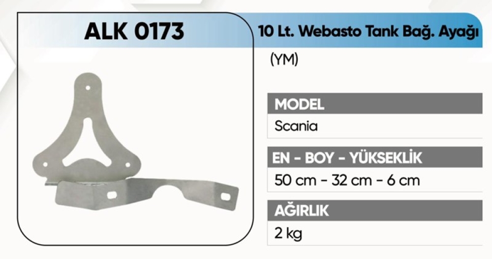 ALKOTEK SCANIA WEBASTO TANK AYAĞI 10 LT. YM.