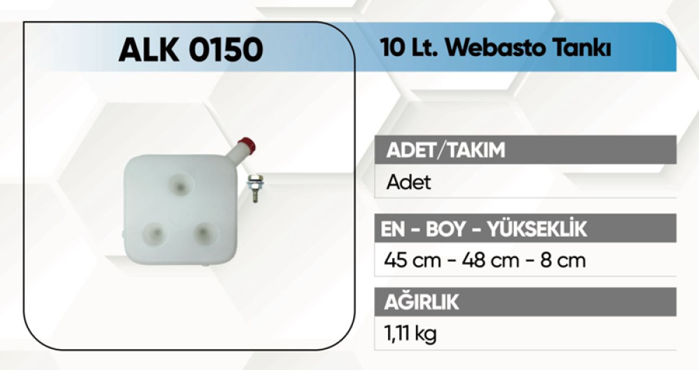 ALKOTEK WEBASTO TANKI 10LT ( REKORLU )