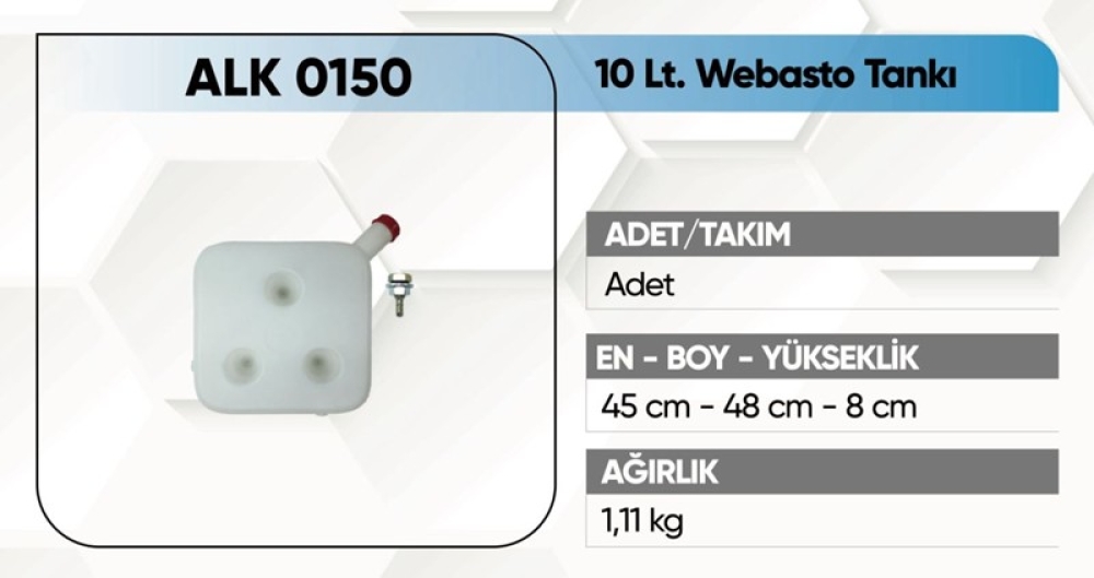 ALKOTEK WEBASTO TANKI 10LT ( REKORLU )