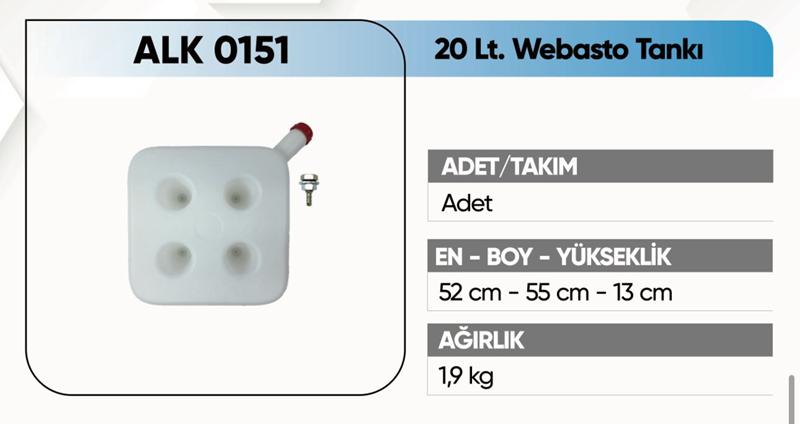ALKOTEK WEBASTO TANKI 20LT ( REKORLU )