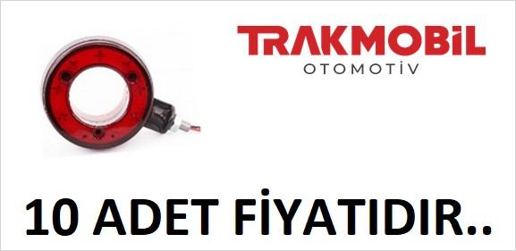 AYNA ALTI KÜPE LAMBA 18 LEDLİ İÇİ BOŞ (10 ADET) Kırmızı - Beyaz