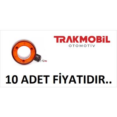 AYNA ALTI KÜPE LAMBA 18 LEDLİ İÇİ BOŞ (10 ADET) Sarı - Kırmızı