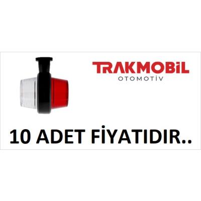 AYNA ALTI KÜPE LAMBA LEDLİ (10 ADET) Kırmızı - Beyaz