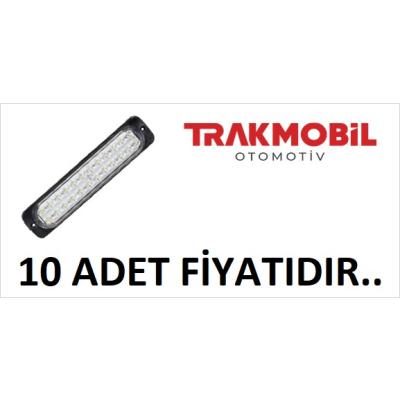 ÇAKAR LAMBA 24 LEDLİ UZUN TEK FONKSİYONLU (10 ADET) Beyaz