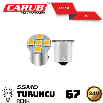 CARUB 24V 5LED 67 TURUNCU