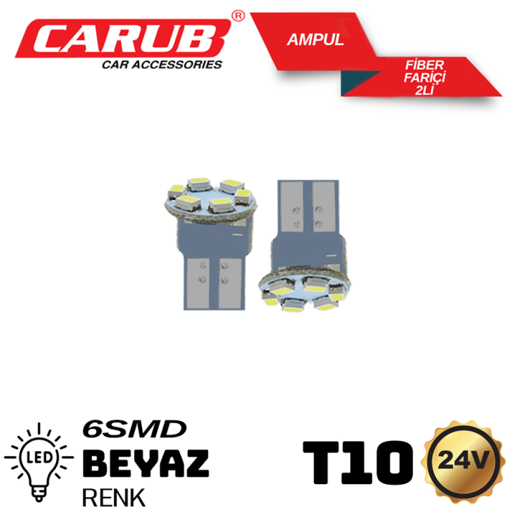 CARUB 24V DİPSİZ LED AMPÜL LAZER BEYAZ
